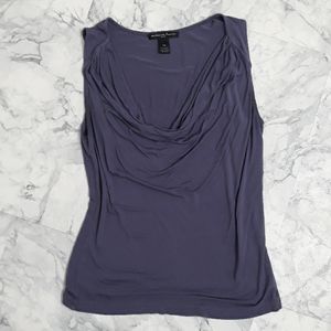 Elegant cowl neck sleeveless work top